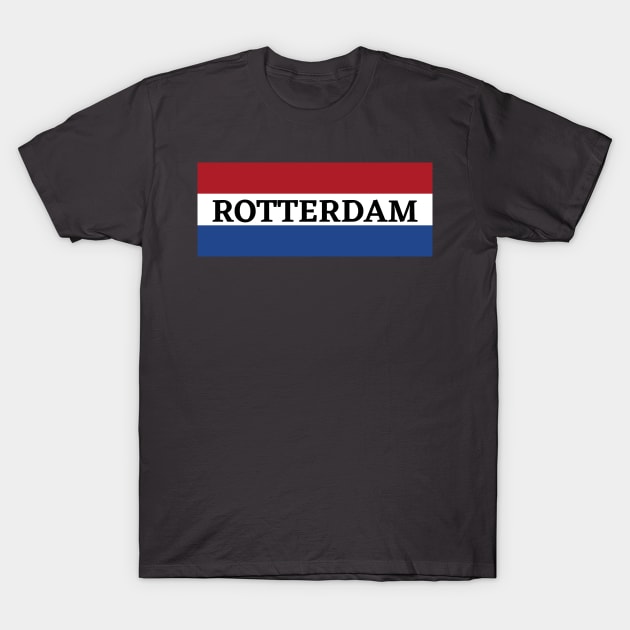 Rotterdam City in Dutch Flag T-Shirt by aybe7elf